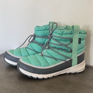 The North Face THERMOBALL Insulated Lace Up  Waterproof Winter Boots Size 11 EUC